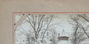Marienburg, restoration under Steinbrecht 1882-1918, letters and photos to R. Persius: Christmas card, Marienburg in the snow || Marienburg, Wiederherstellung unter Steinbrecht 1882-1918, Briefe und Fotos an R. Persius: Weihnachtskarte, Marienburg im Schnee