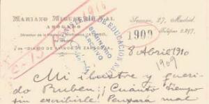 Carta de Miguel del Val |  Mariano
